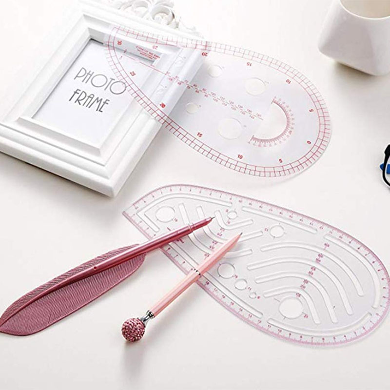Pháp Đường Cong Cắt Thước Thời - đánh giá và giá Ruler Set Transparent