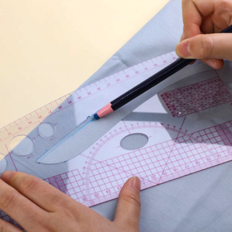 Pháp Đường Cong Cắt Thước Thời - đánh giá và giá Ruler Set Transparent