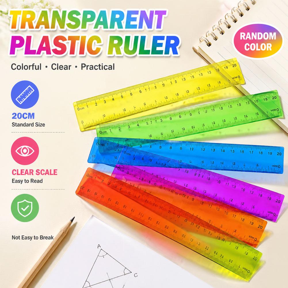 5pcs Random Color Plastic Rule - đánh giá và giá Ruler Set Transparent