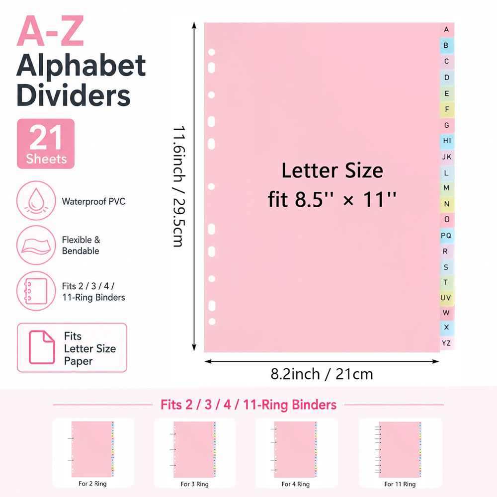 21-Sheet A-Z Alphabet Binder D - đánh giá và giá Index Tab Divider
