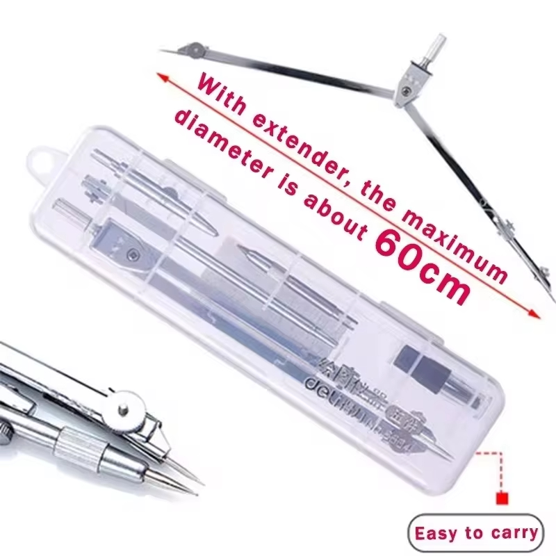 DELI Thép Không Gỉ Đa Năng Soạ - đánh giá và giá Compass Geometry Set