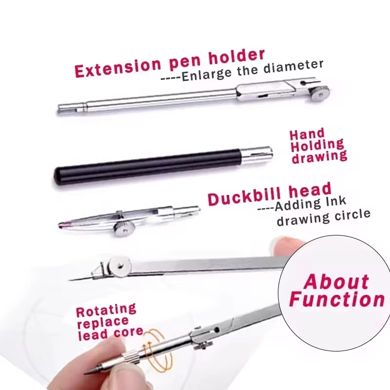 DELI Thép Không Gỉ Đa Năng Soạ - đánh giá và giá Compass Geometry Set