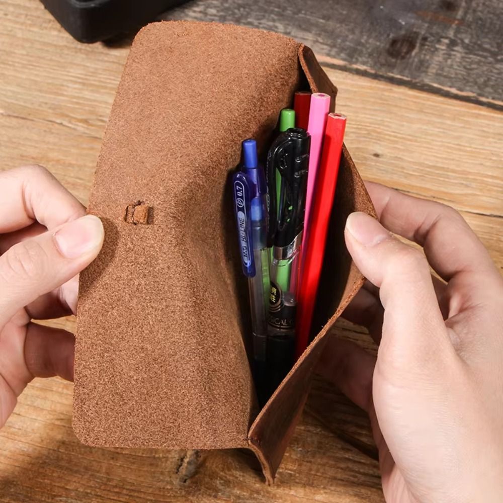 Retro Leather Leather Pencil C - đánh giá và giá Pen Pouch Roll